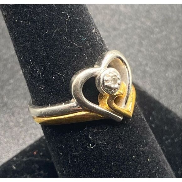 Bradford Exchange Always in My Heart Sterling Silver 925 Genuine Diamond Ring 6. - Picture 4 of 10